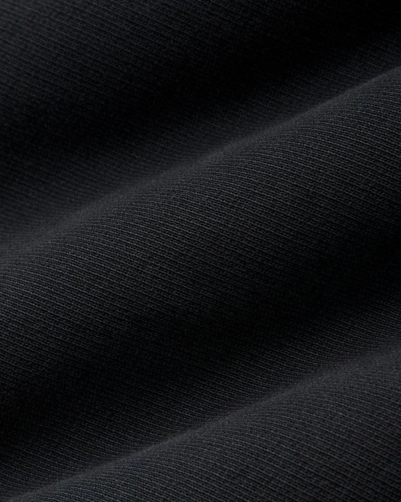 Closeup Fabric shot of Black Oversized Cotton Hoodie 420 GSM 